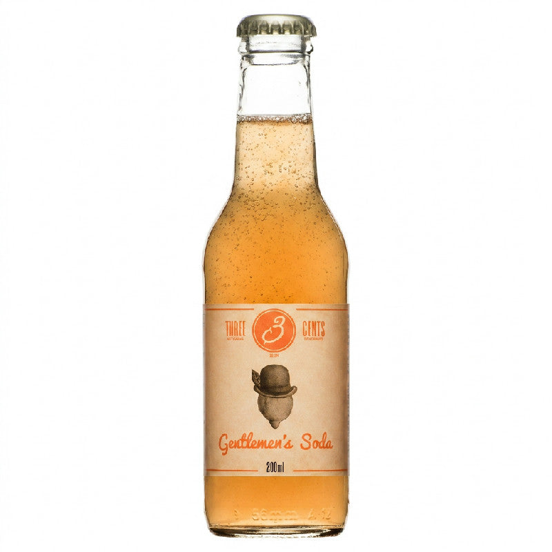 Three Cents Gentlemens Soda, aromatisk mixer med bergamot og mandarin, 20 cl