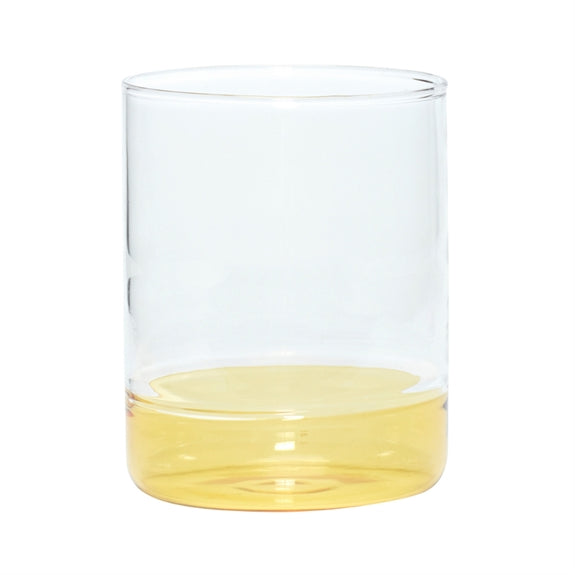 Hübsch Kiosk drikkeglas i klart glas med gul bund