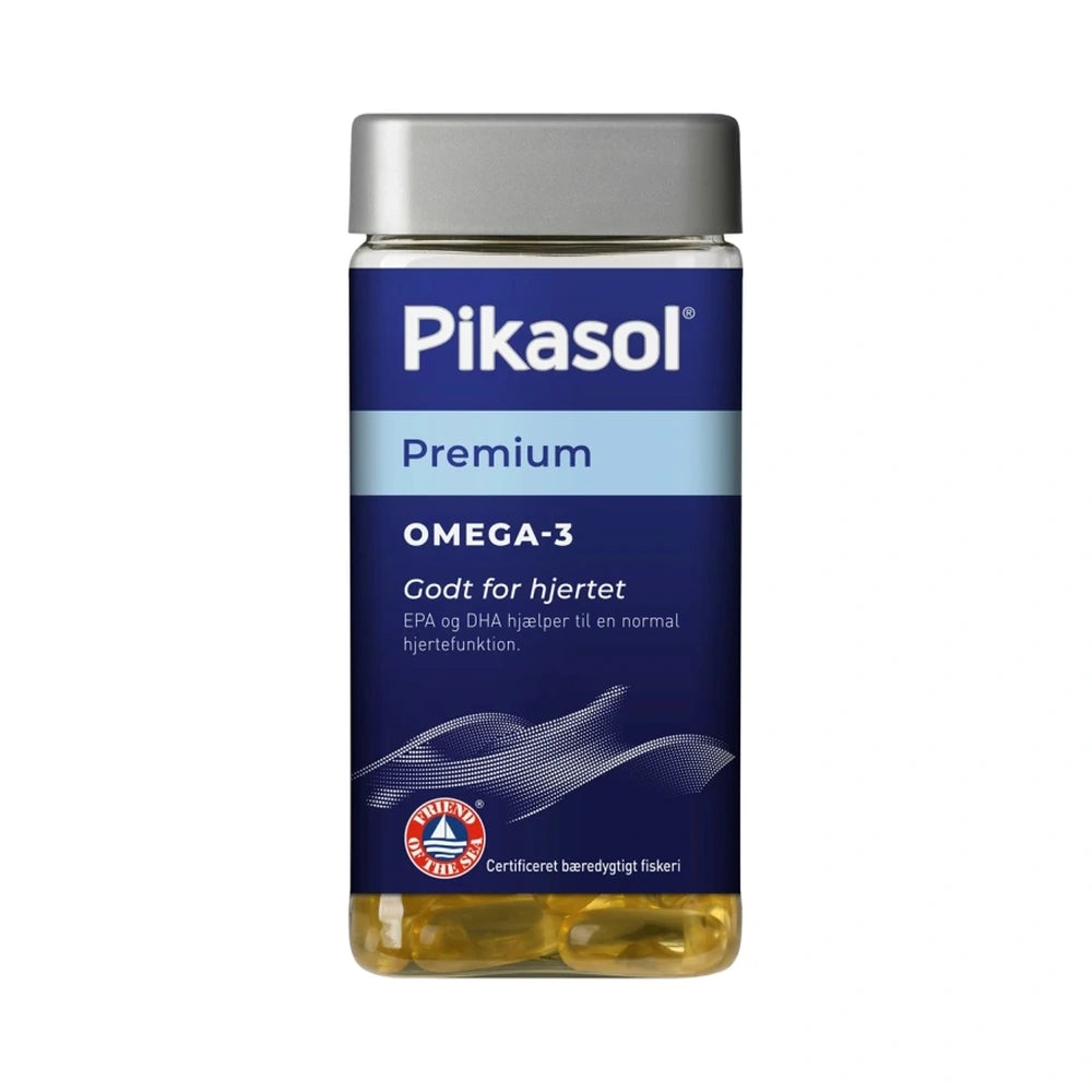 Pikasol Premium Omega-3 fiskeolie i kapsler, pakke med 120 stk