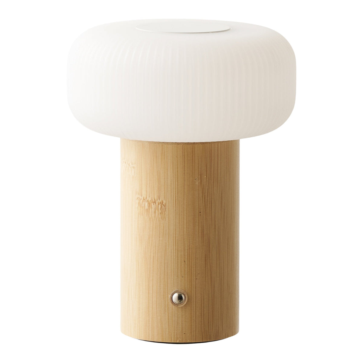 Stafford genopladelig LED-bordlampe fra House Nordic i bambus og hvid