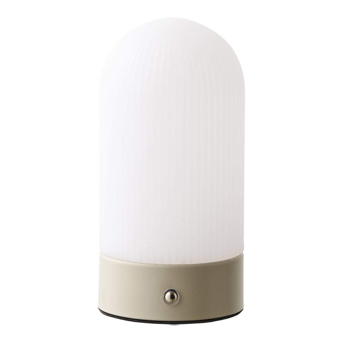 Ashford genopladelig LED-bordlampe fra House Nordic i beige og hvid