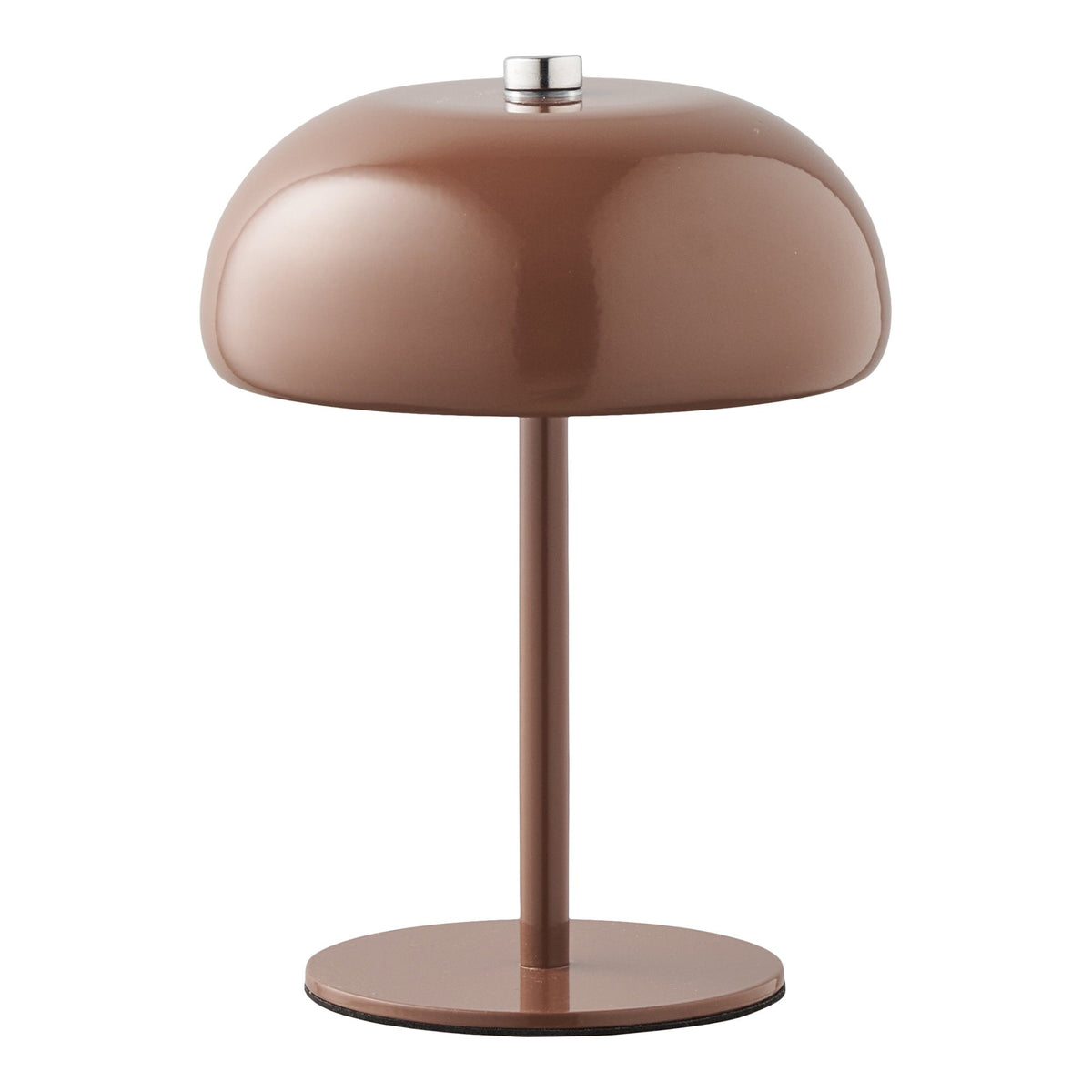Margate genopladelig LED-bordlampe fra House Nordic i brunt metal, ø13 cm