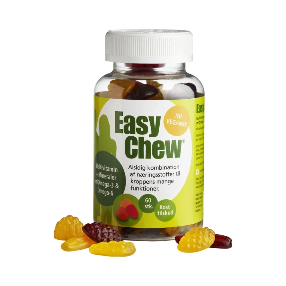 Easy Chew multivitamin og mineraler, pakke med 60 stk