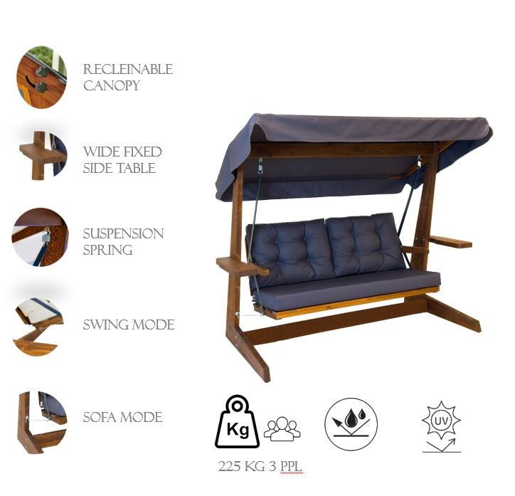 Se NORDVÄRK Viva 2200 udendørs triple hængesofa - antracitgrå polyester stof og grantræ ❤ Kæmpe udvalg i - Køb online på udsalg og tilbud lige nu ❤ Meget billig fragt og hurtig levering: 1 - 2 hverdage - Varenummer: Boboonline-118684 og barcode / Ean: 8684282528562 på lager - Udsalg på Udendørs møbler,Udendørs hængesofaer,
Udendørs møbler,
Terrasse og have,
Maj deals Spar op til 51% - Over 785 kendte brands på udsalg