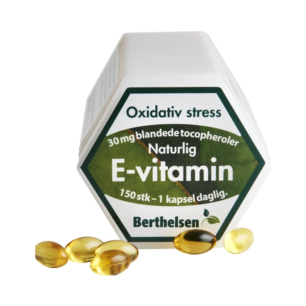 Pakning med Berthelsen E-vitamin, vitamintilskud, 150 stk
