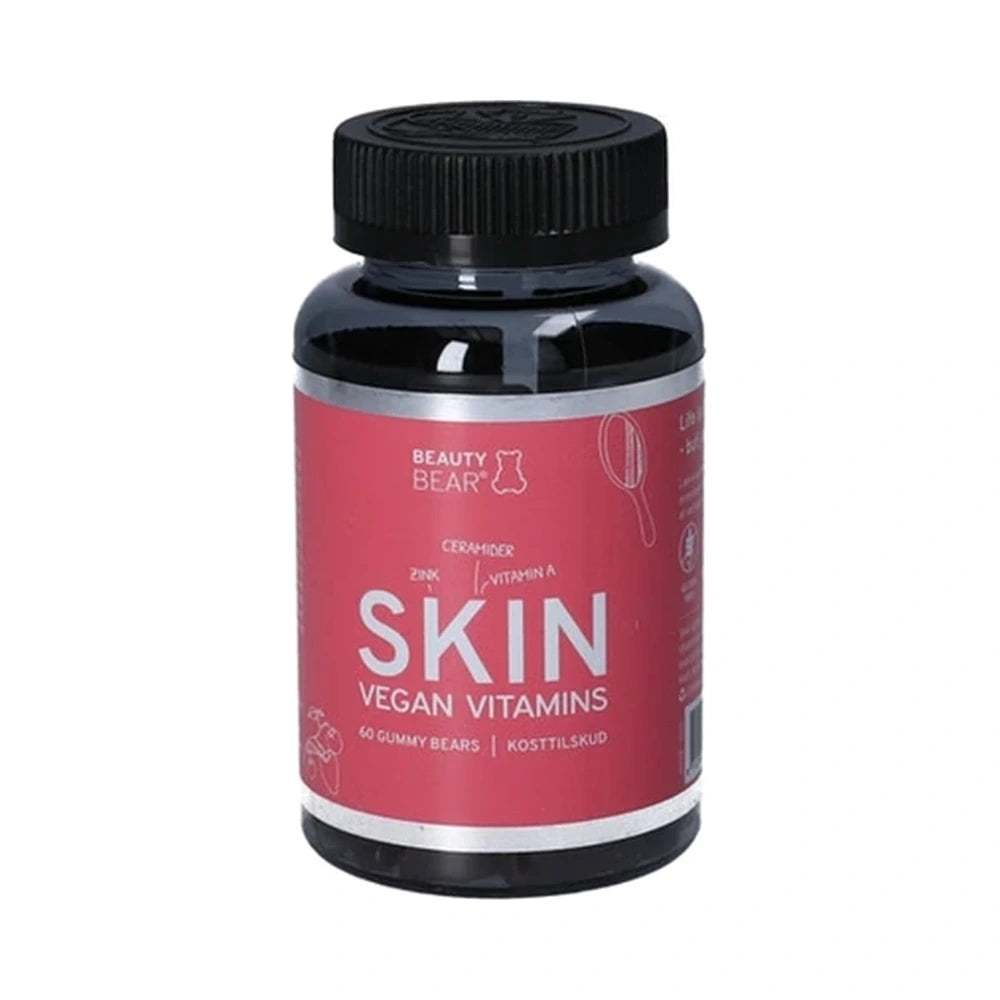 Beauty Bear Skin Vitamins tyggevitaminer, vegansk kosttilskud, 60 stk