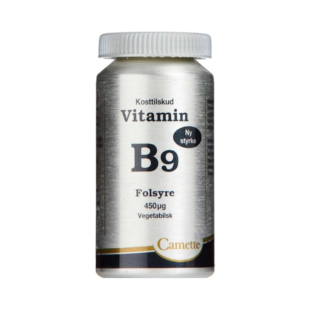 Pakning med Camette vitamin B9 folsyre, 90 stk, i kategorien B-vitaminer