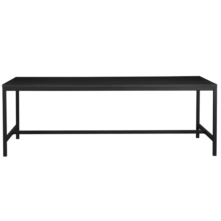 Stort sort spisebord fra Rowico Home Everett, 220 cm, med sorte ben