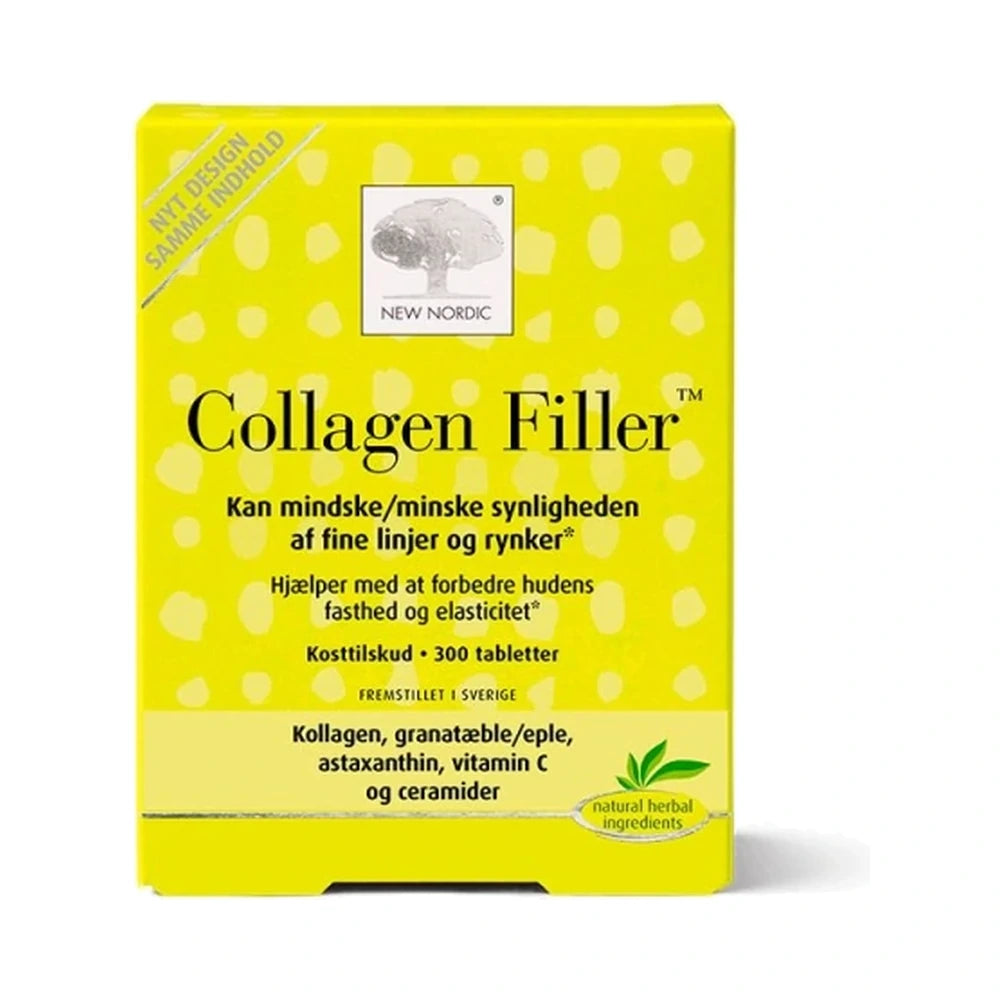 Pakning med New Nordic Skin Care Collagen Filler, 300 tabletter