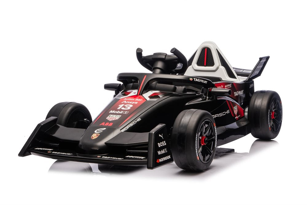 Porsche Formula E elbil til børn fra Azeno med lædersæde
