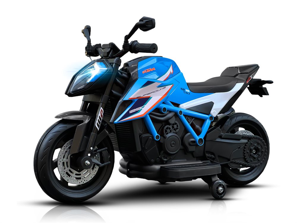 Se KTM X12 El-motorcykel Børn Blå - 2x12V 45W med Lædersæde - 3+ År ❤ Kæmpe udvalg i Bolig og Haven - Køb online på udsalg og tilbud lige nu ❤ Super billig fragt og lynhurtig levering - Varenummer: Bolig&Haven-61302211805514 og barcode / Ean: på lager - Udsalg på Op til 61% rabat - Mere end 2.739 populære mærker på tilbud