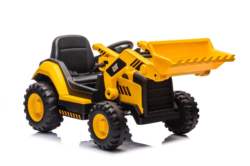 CAT Caterpillar el-traktor med frontskovl til børn fra Azeno