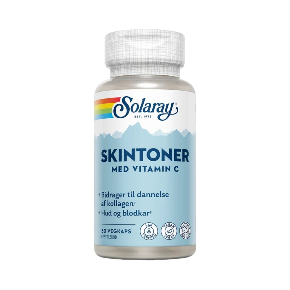 Pakning med Solaray SkinToner kosttilskud med vitamin C, 30 stk