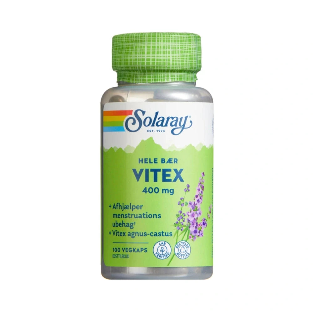 Pakning med Solaray Vitex kosttilskud, 100 stk