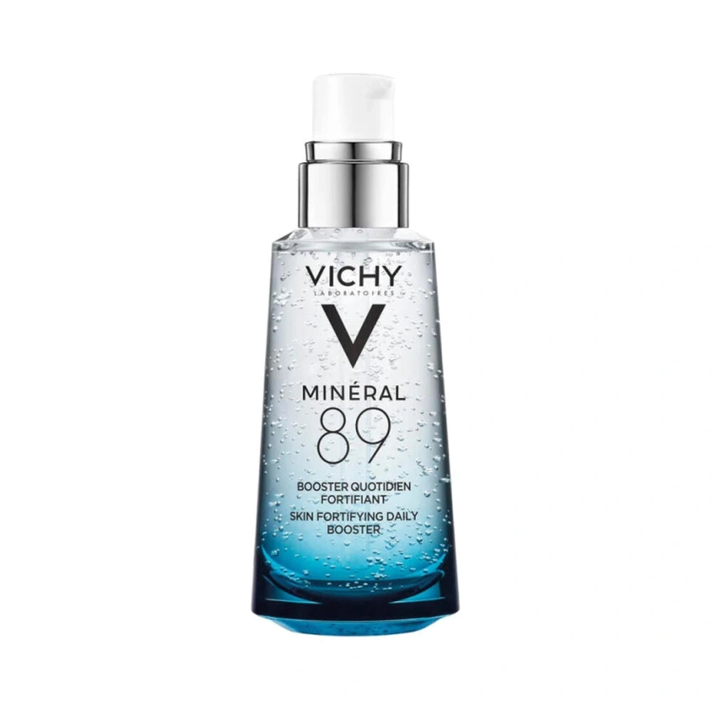 Flaske med Vichy Mineral 89 Booster til ansigtet, 50 ml