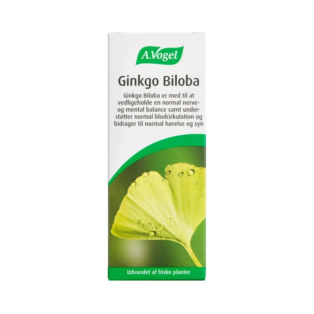 Flaske med A. Vogel Ginkgo Biloba dråber, 100 ml, kosttilskud