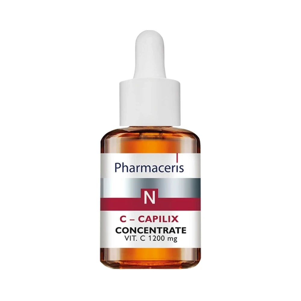 Flaske med Pharmaceris N C-Capilix natserum med C-vitamin, 30 ml