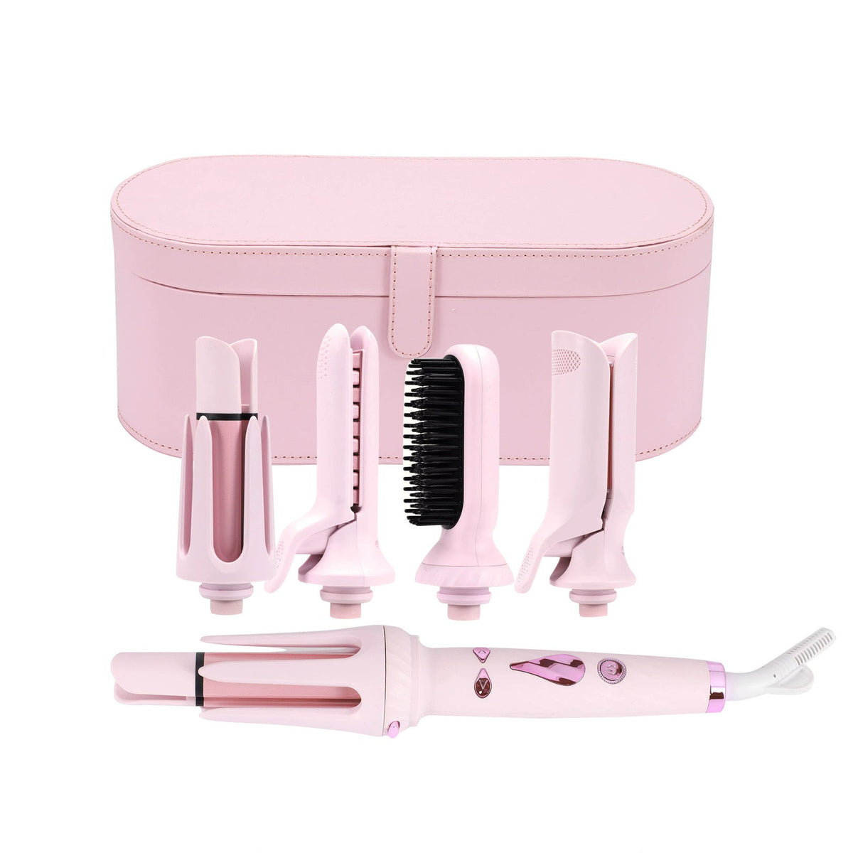 Pink SkySkin multistyler 5-i-1 med læderopbevaringsæske