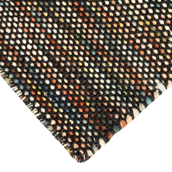 Stort kelim-tæppe Bali 2990 i black multi, 240 x 300 cm, fra HC Interior Rugs