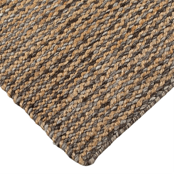Lille Malta-tæppe i 50 x 80 cm i grå brun nature fra HC Interior Rugs, håndvævet