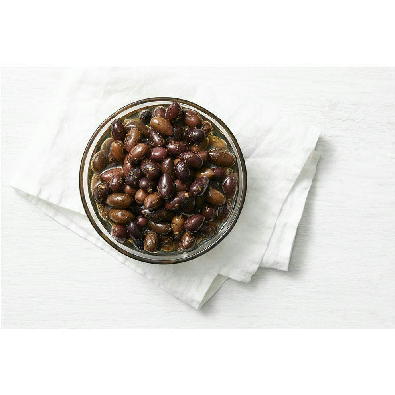 Sorte kalamata-oliven med sten fra Cervera, 2 kg