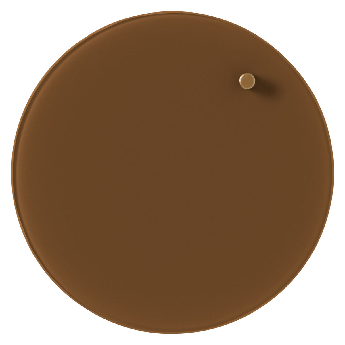 Brun rund magnetisk glastavle fra Naga, 35 cm