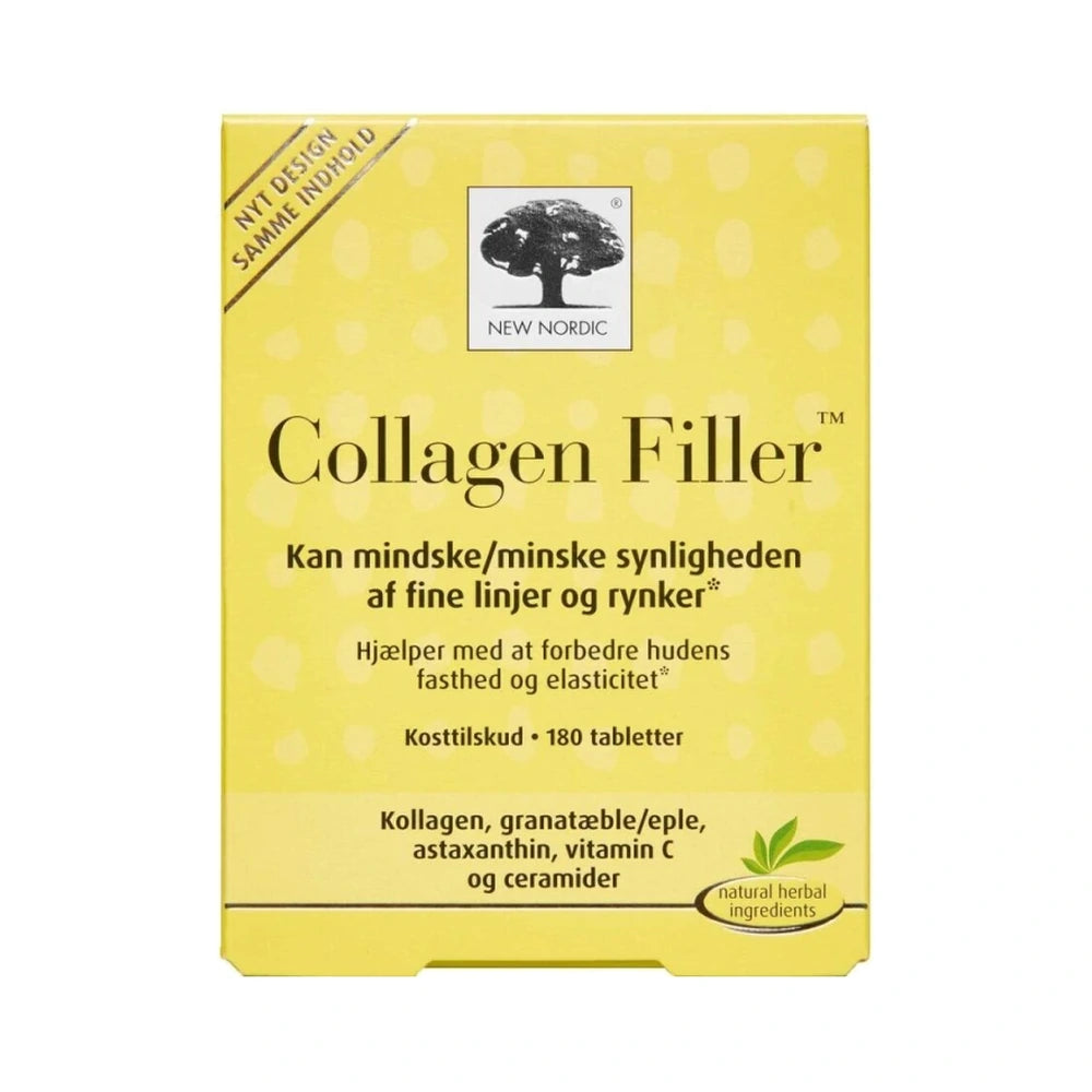 Pakning med New Nordic Collagen Filler, kosttilskud i tabletform, 180 stk.