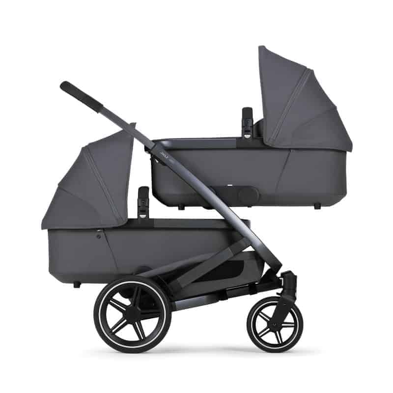 Joolz Geo3 Twin Set kombivogn til tvillinger i Pure Grey