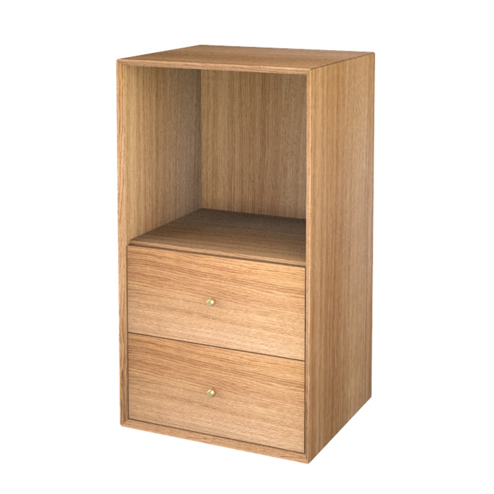 The Wood Box 7139 kommode med 2 skuffer nederst fra Storage & Shelves
