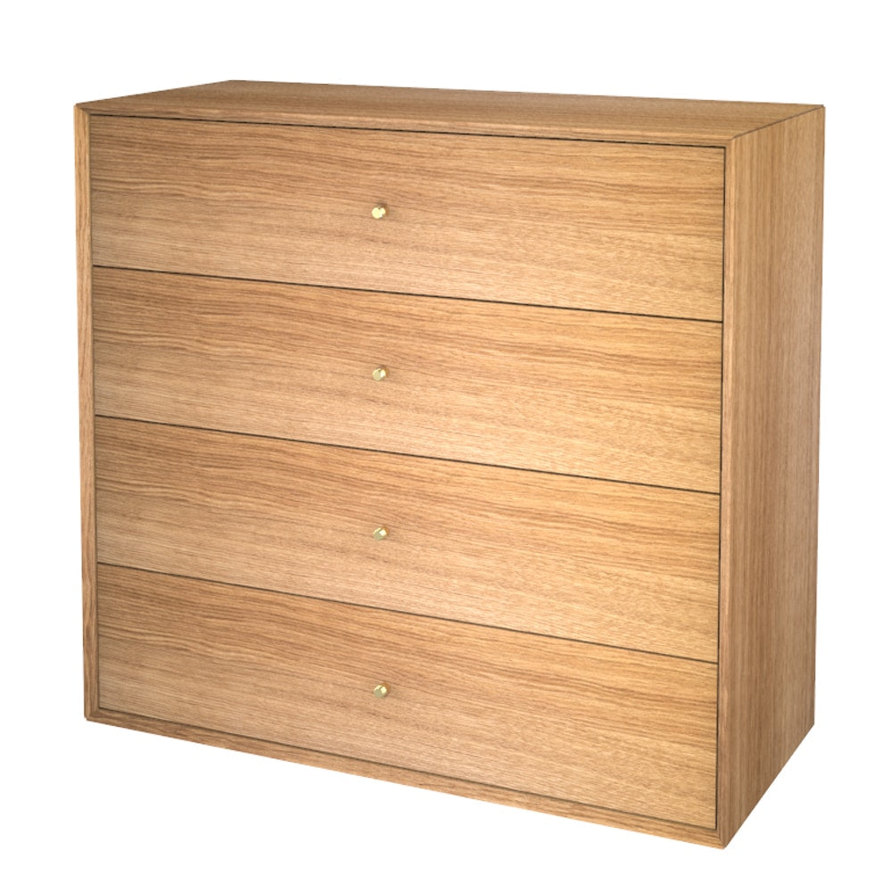 The Box 7176 kommode med fire skuffer fra Storage & Shelves i en stue