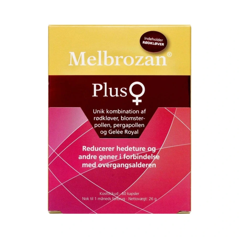 Pakning med Melbrozan Plus multivitamin, 60 kapsler med D-vitamin