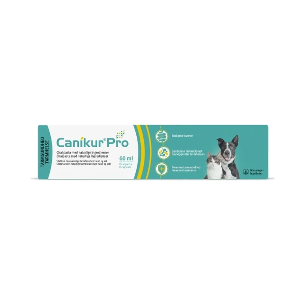 Tube med Canikur Pro pasta, fodertilskud til hunde og katte, 60 ml