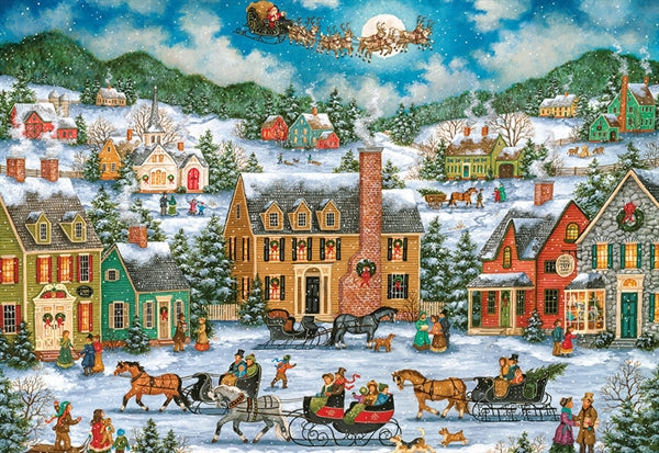 MasterPieces puslespil Christmas Eve Fly By med 1000 brikker