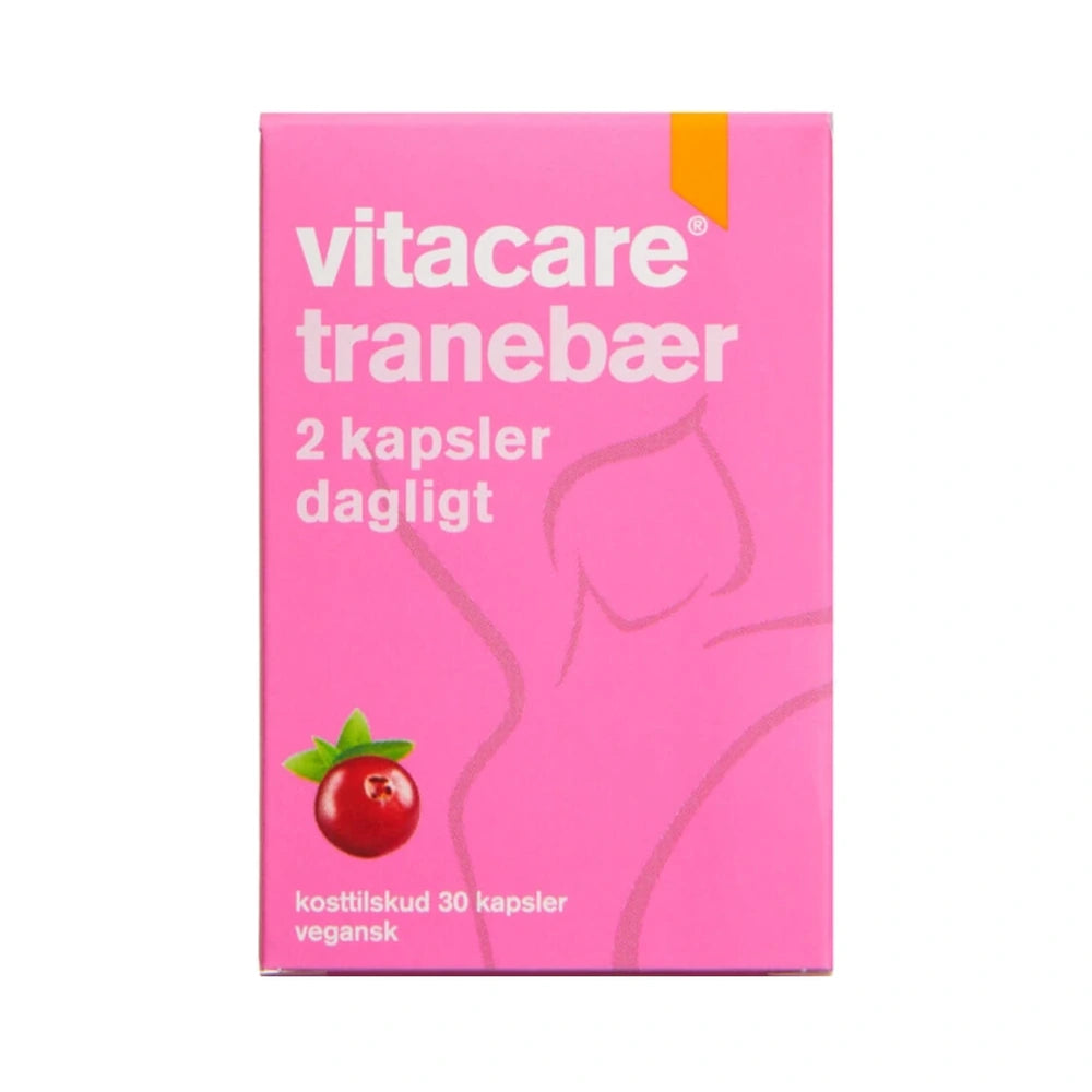 VitaCare Tranebær Kapsler med standardiseret tranebærpulver, pakning med 30 stk
