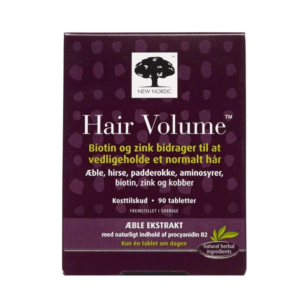 New Nordic Hair Volume kosttilskud i pakke med 90 tabletter