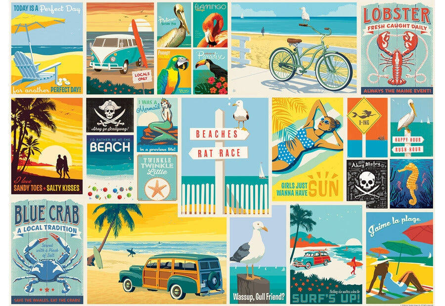 MasterPieces puslespil Coastal Collection med 1000 brikker