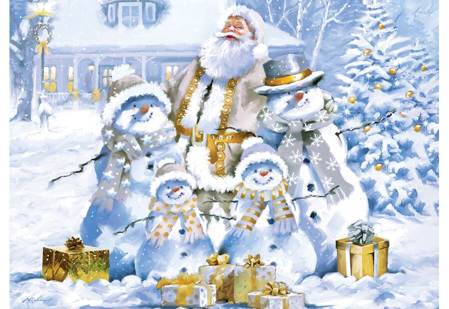 MasterPieces puslespil Snowman's Shimmer (Glitter) med 1000 brikker
