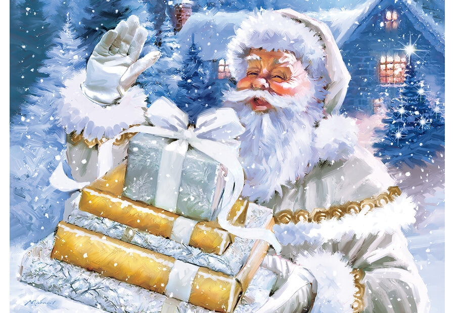 MasterPieces puslespil Santa's Golden Gifts (Glitter) med 1000 brikker