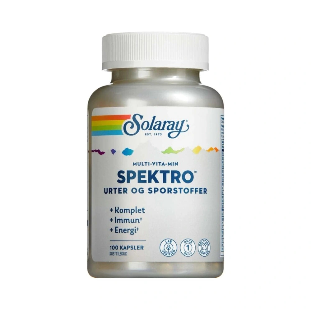 Pakke med Solaray Spektro multivitamin, 100 stk