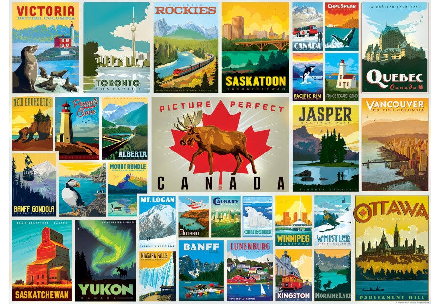 MasterPieces puslespil Vintage Posters O Canada med 1000 brikker