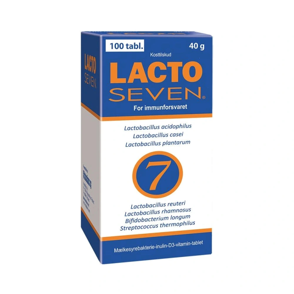 Pakke med Vitabalans Lacto Seven tabletter, 100 tabletter