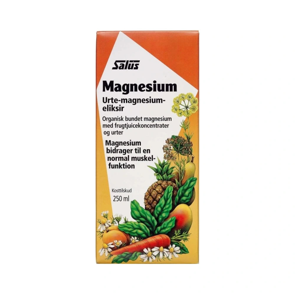 Flaske med Salus Floradix Magnesium flydende eliksir, 250 ml