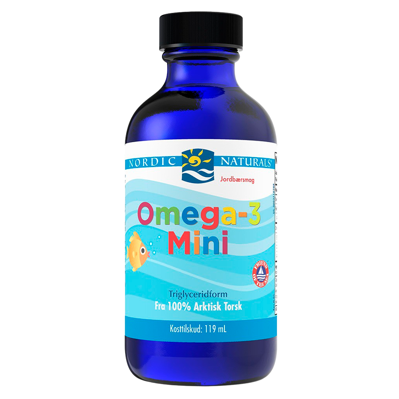 Nordic Naturals Children DHA omega-3 med jordbærsmag, flaske med 119 ml
