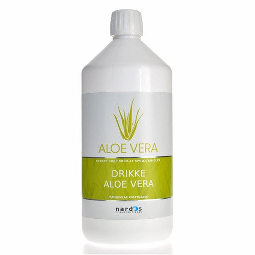 Stor flaske aloe vera drikke, 1 liter, fra Nardos