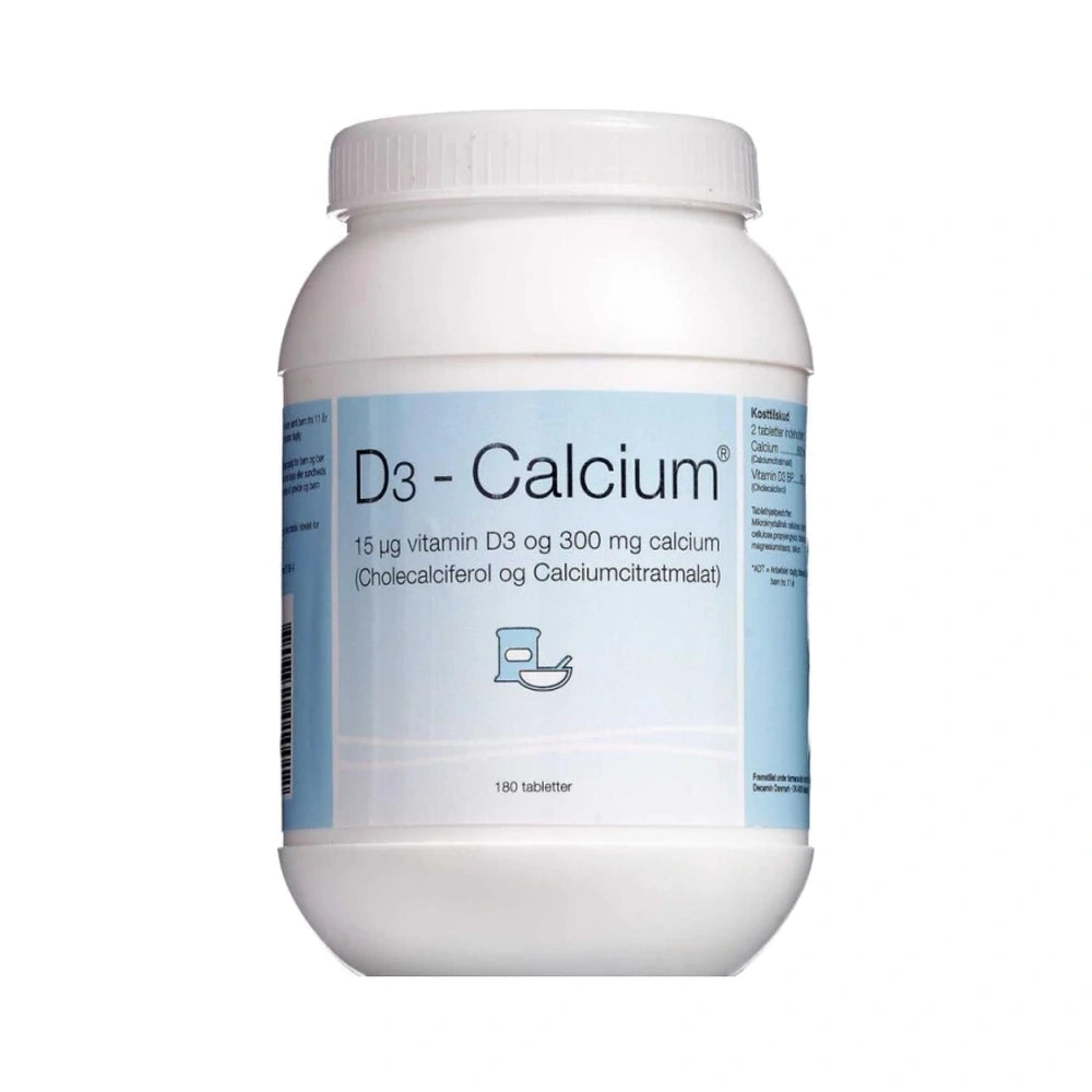 Pakning med Decamin Trading D3-Calcium tabletter, 180 stk