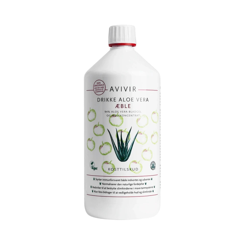 Produktbillede af AVIVIR aloe vera drikke med æble, 1000 ml