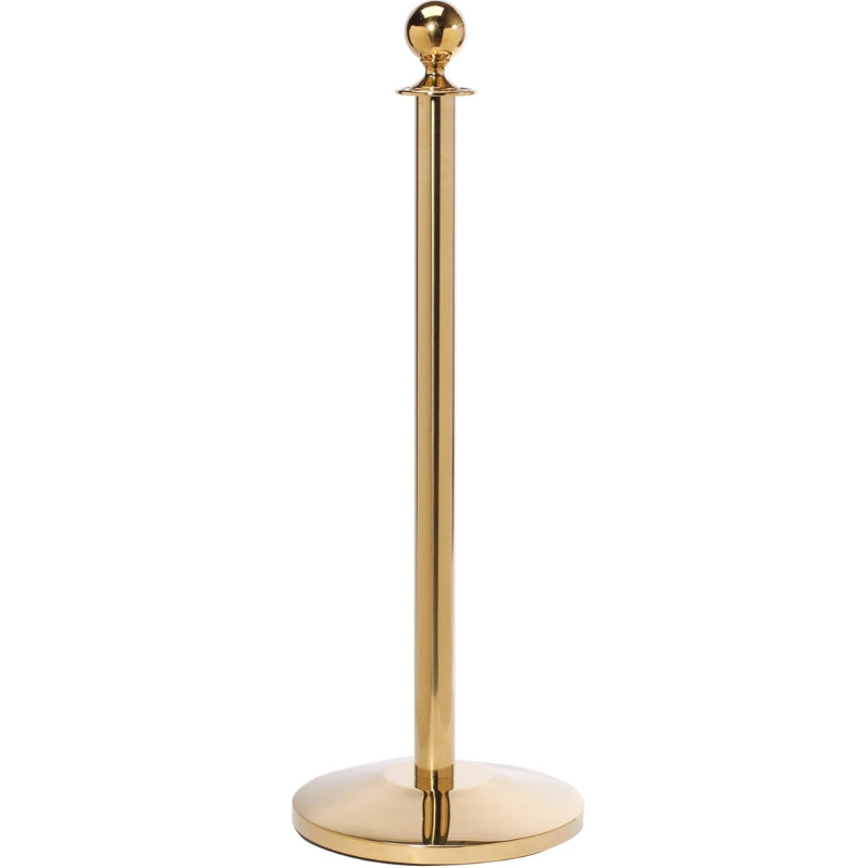 Afspærringsstolpe i poleret guld, 100 cm, fra Barlife