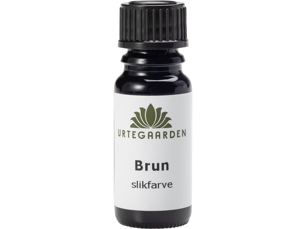 Urtegaarden brun slikfarve, naturlig vandopløselig farve i 10 ml