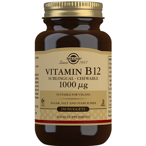 Solgar Vitamin B12 1000 µg tyggetabletter med kirsebærsmag, 250 stk.