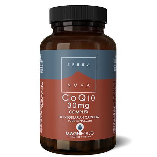Terranova COQ10 30 mg kosttilskud med coenzym Q10, pakning med 100 kapsler